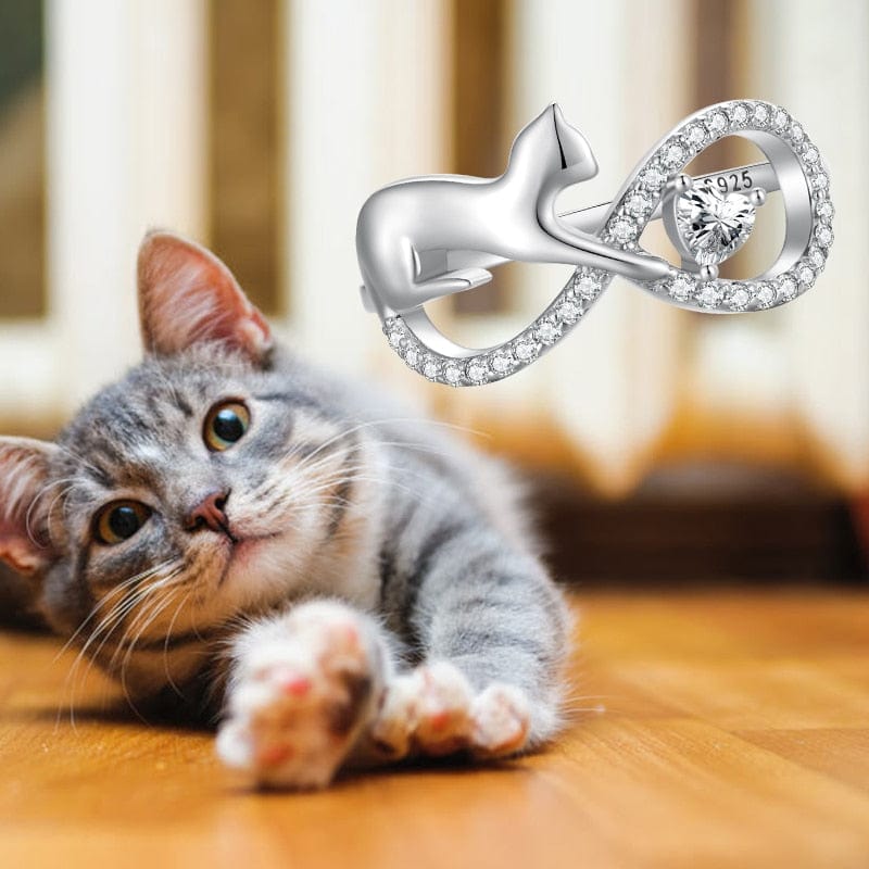 Cat Infinite Sterling Silver Ring