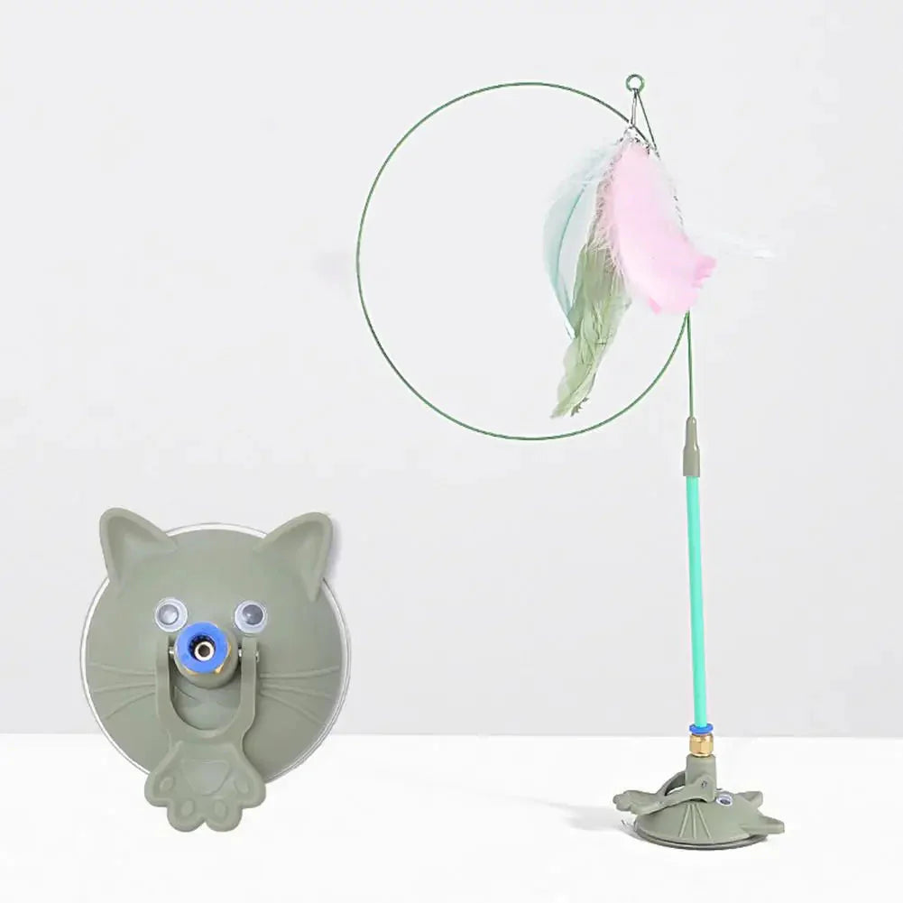 Cute cat fun feather stick