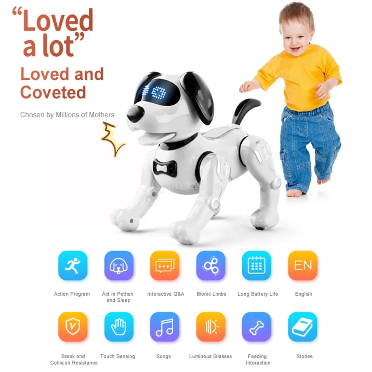 Smart Robot Puppy Voice Remote Control music dance Toy