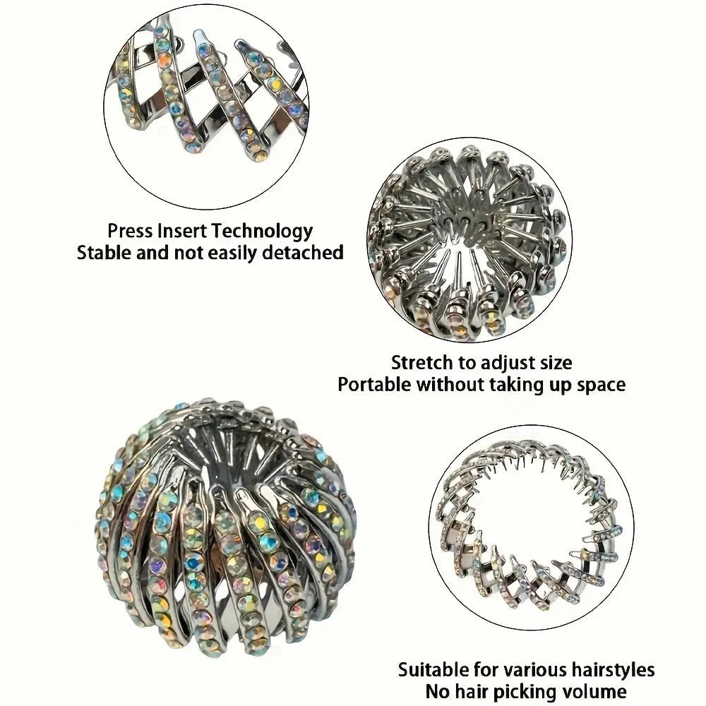 Stone Hair Clip Creative Ponytail