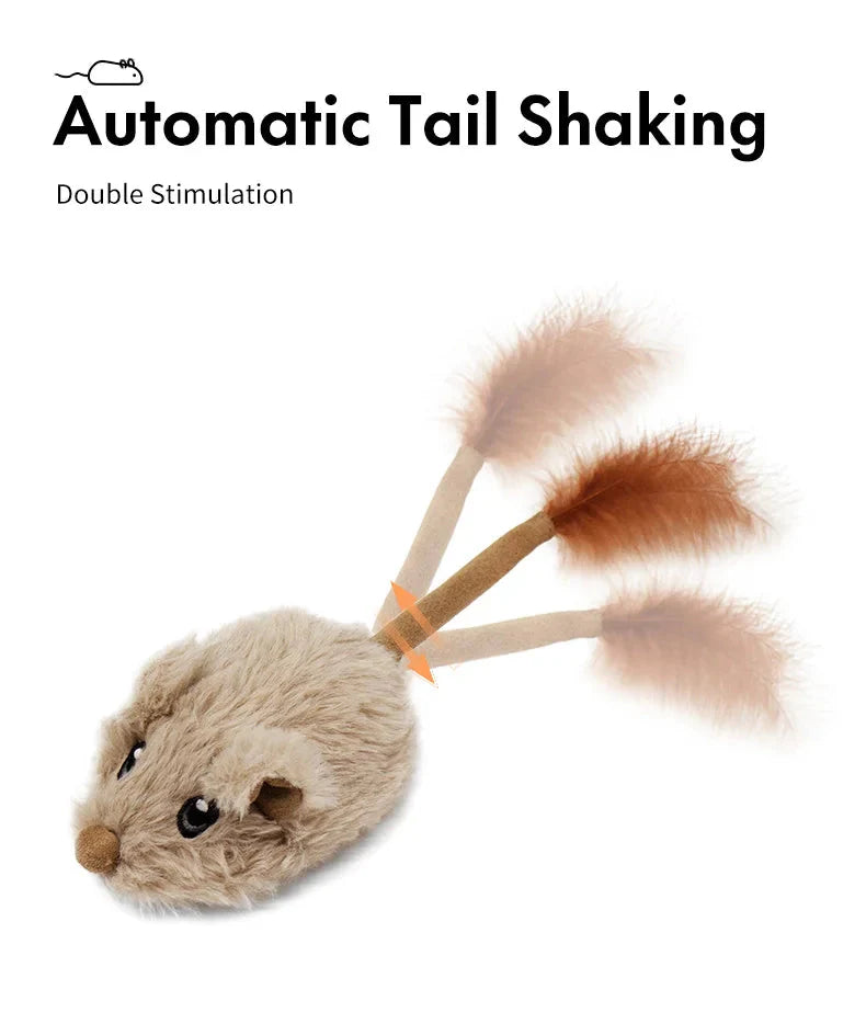 Rechargeable Moving Mouse Cat Toy – Interactive Sound & Motion for Kittens