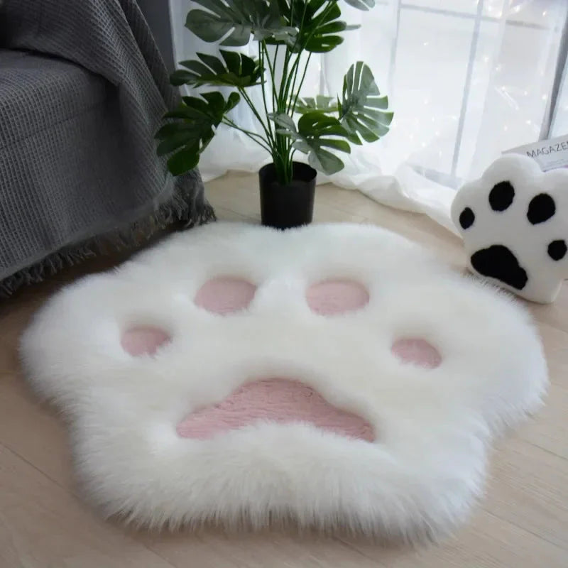 Cute Cat Paw Plush Carpet rag