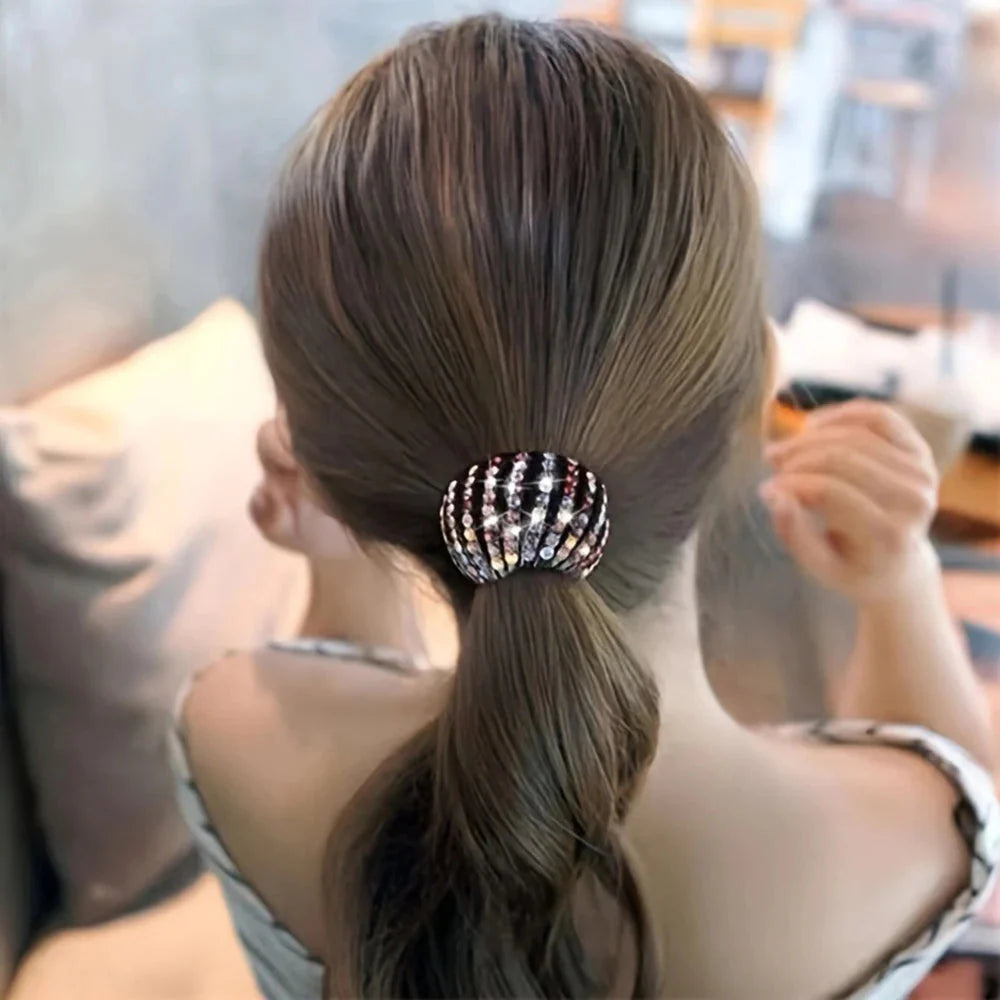 Stone Hair Clip Creative Ponytail