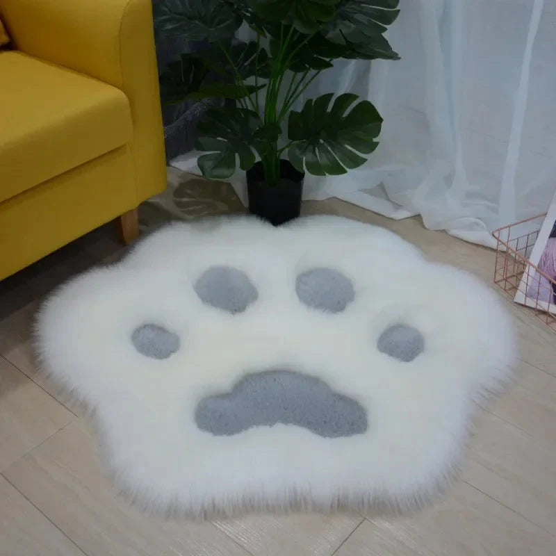 Cute Cat Paw Plush Carpet rag