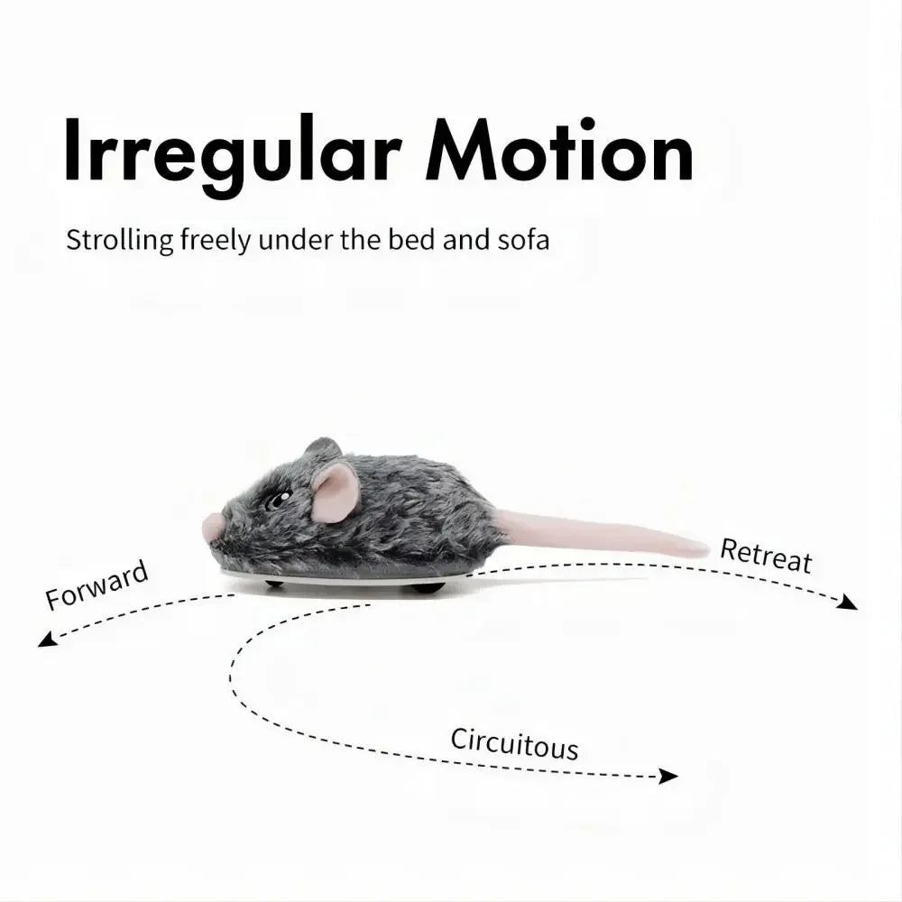Rechargeable Moving Mouse Cat Toy – Interactive Sound & Motion for Kittens