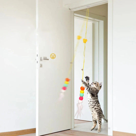 Cat interactive thread hunting Feather toy