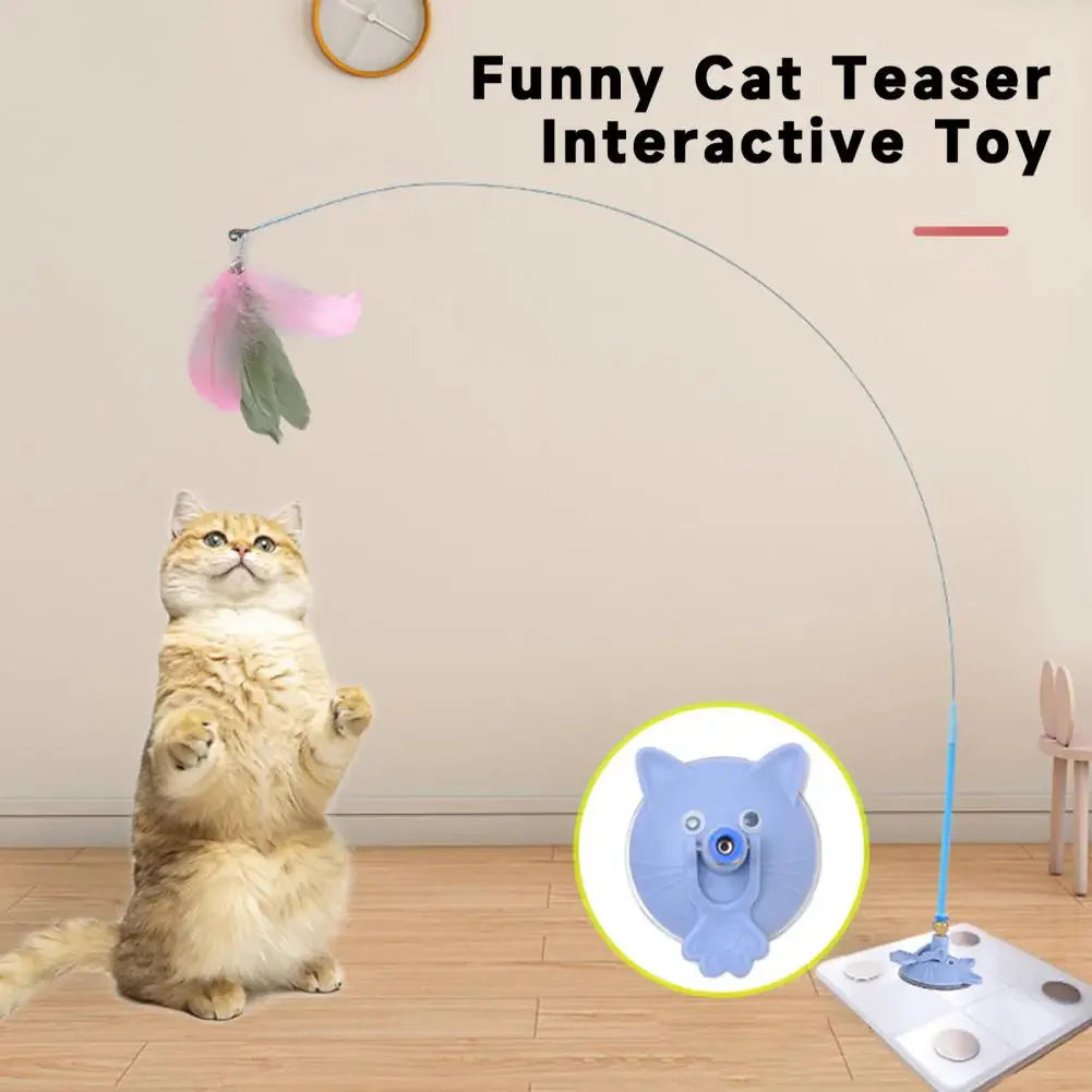 Cute cat fun feather stick