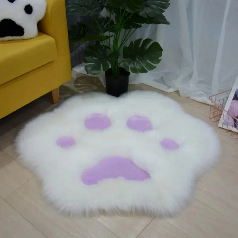 Cute Cat Paw Plush Carpet rag