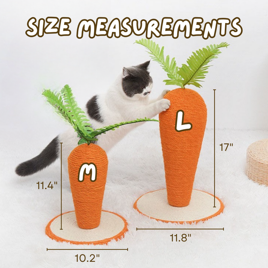 Cute Cat carrot Scratching Post