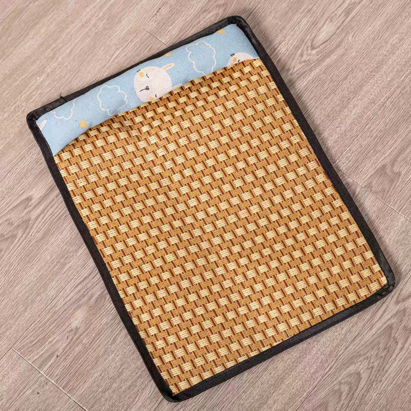 Pet Cooling Mat Dog Self Cooling Mat Pet Non-Slip Blanket Rattan Weaving Mat