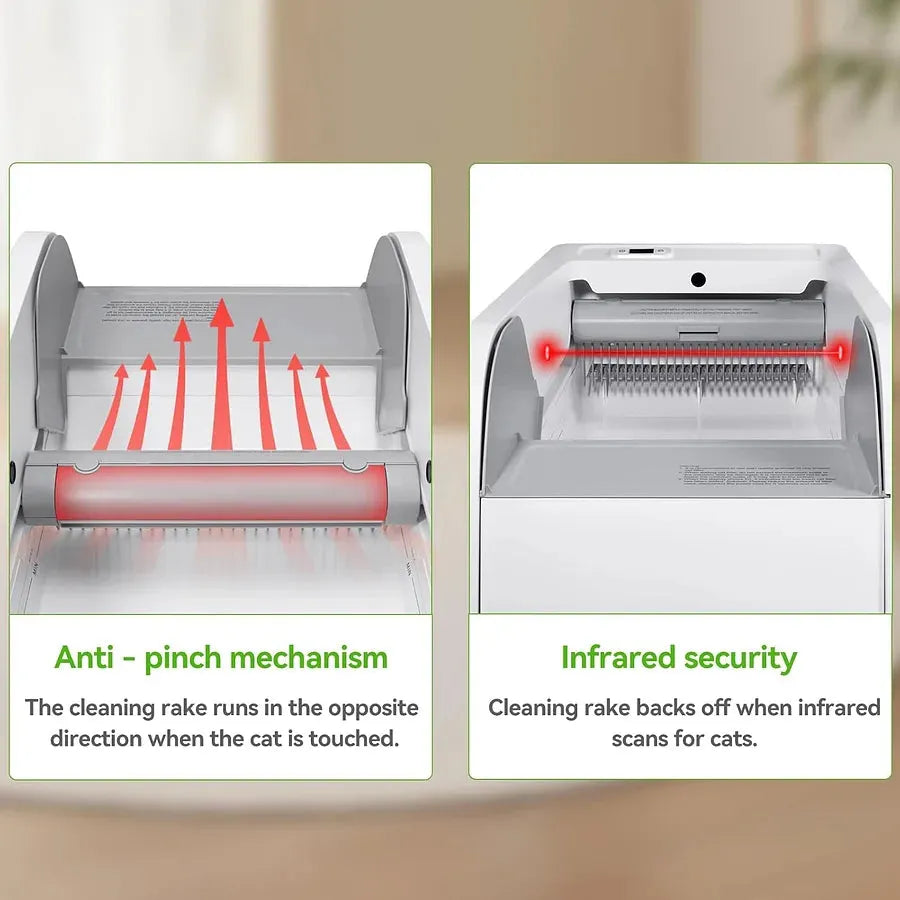 Self Cleaning Litter Box, Upgraded Automatic Cat Litter Box