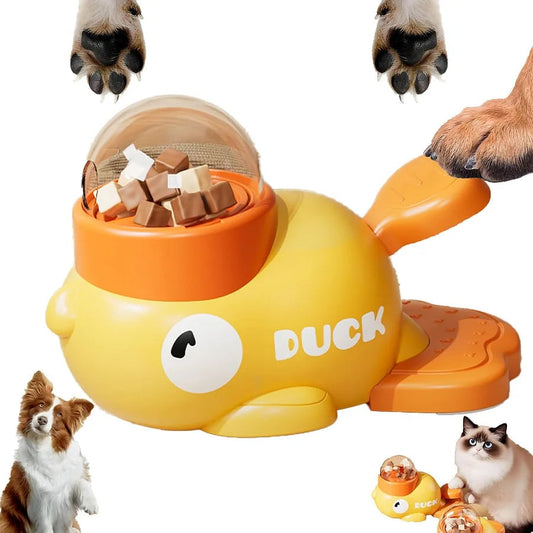 Dog Interactive Puzzle Feeder Toy – Duck Treat Dispenser & Slow Feeder
