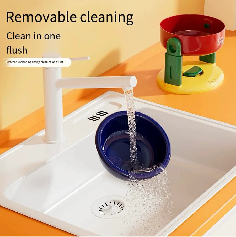 Adjustable height cat bowl