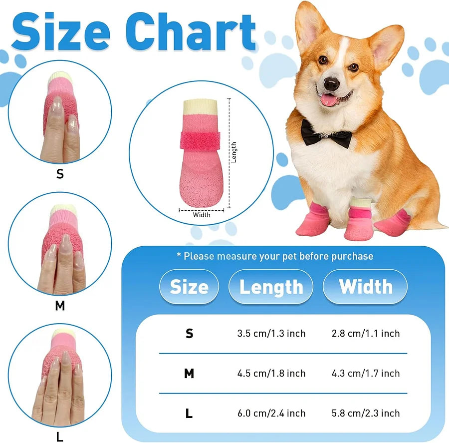 Pet Paw Protectors 4 Pcs socks