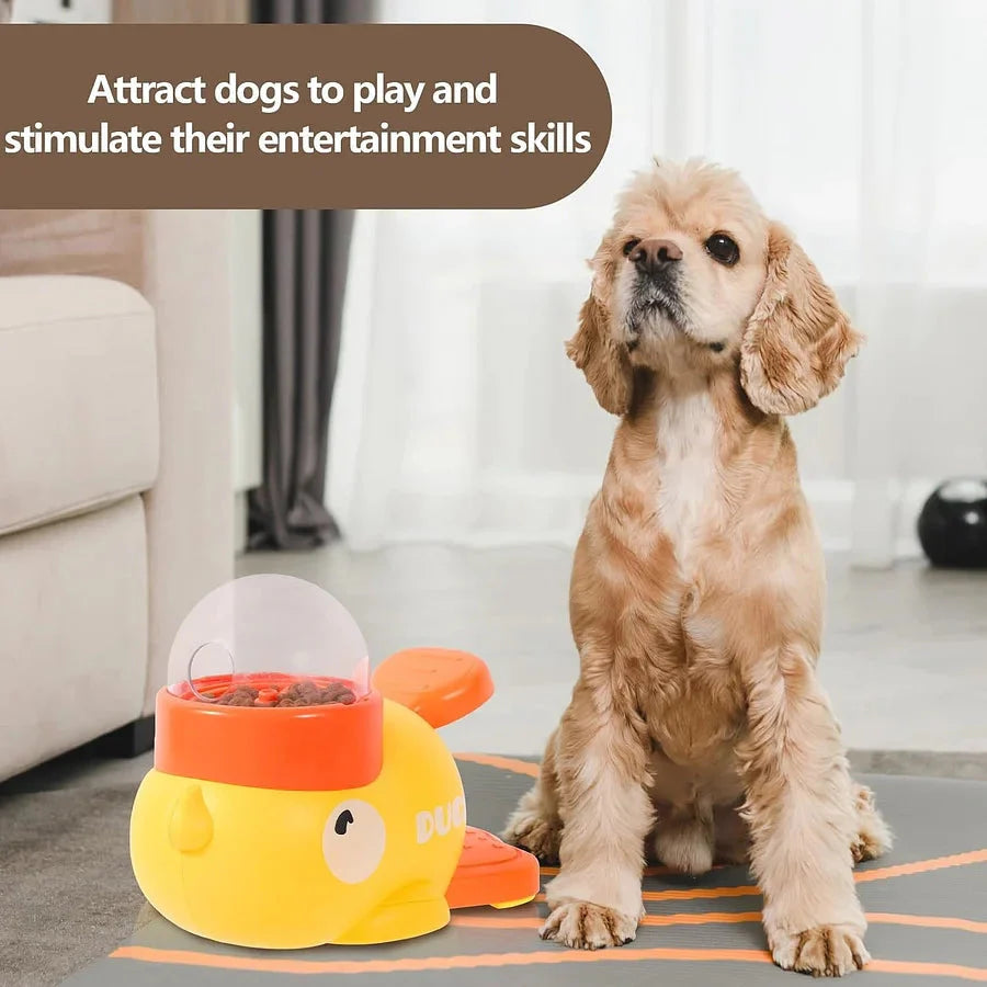 Dog Interactive Puzzle Feeder Toy – Duck Treat Dispenser & Slow Feeder