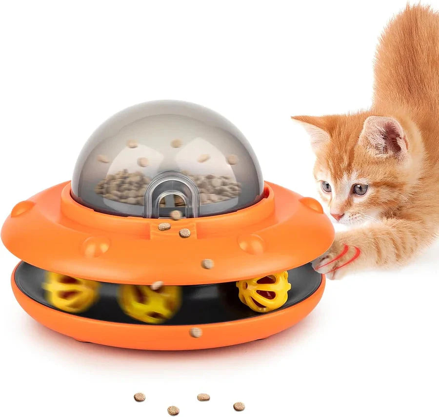 Smart Frisbee Feeder & Orbit Ball – Slow Feeding Pet Toy