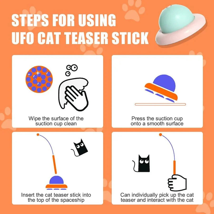 Cat suction feather stick Toy 😻