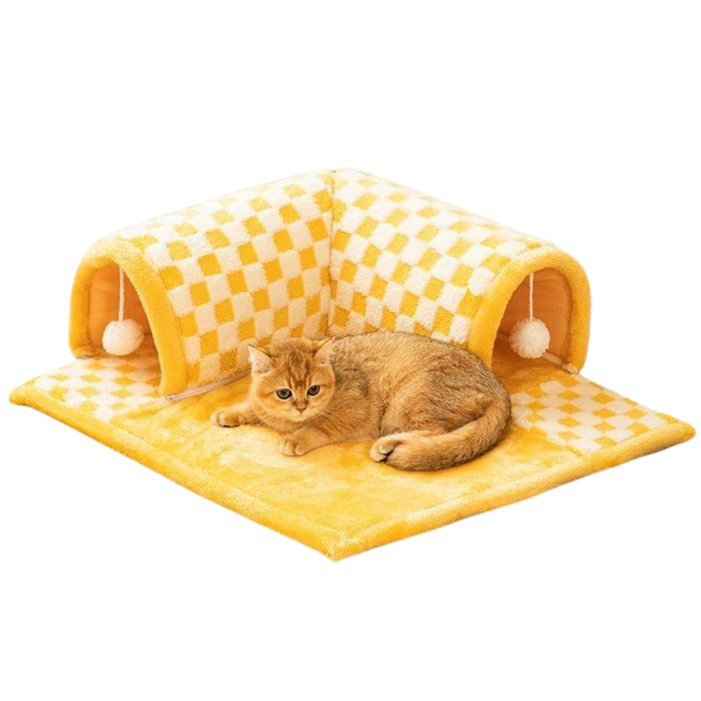 Cat tunnel soft bed