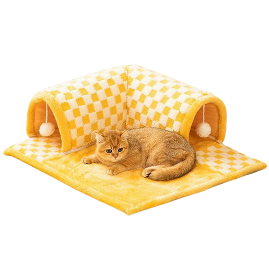 Cat tunnel soft bed