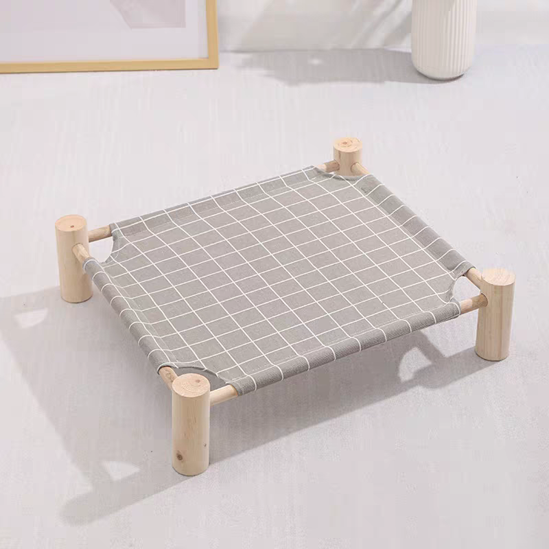 Wooden Cat Camp Bed for summer