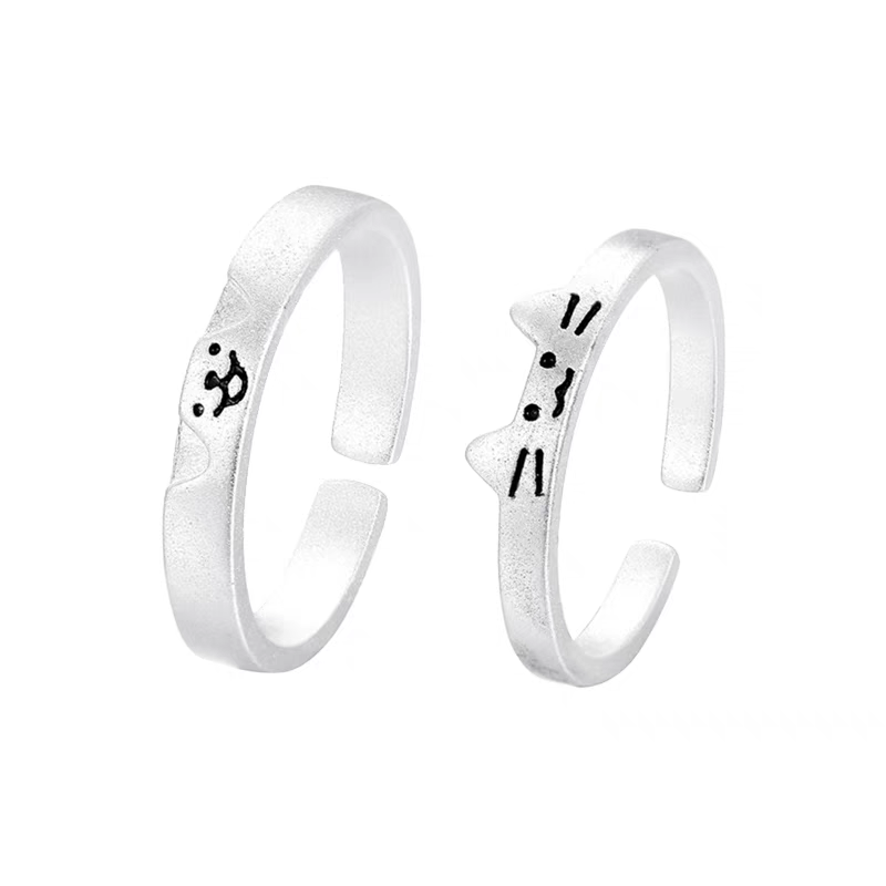Cute Cat Paw Style Ring (2Pcs)
