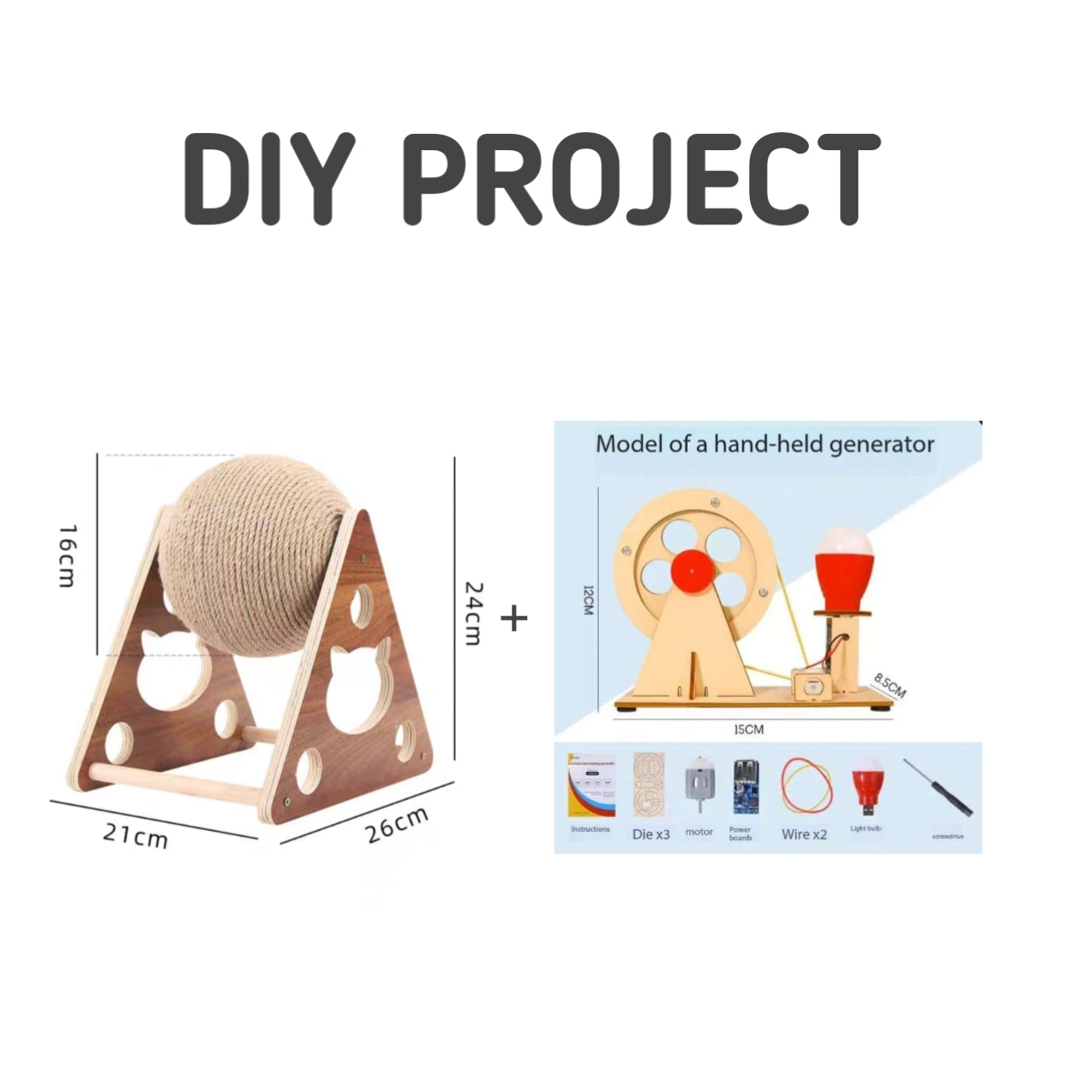 Cat-Powered Renewable Energy Toy – Scratch & Spin Generator