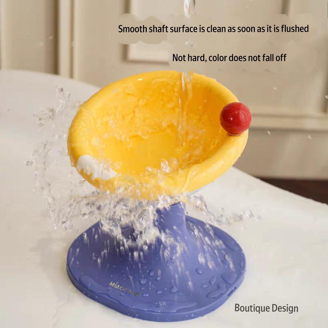 Adjustable Pet cute bouquet style Cat anti spill Bowl