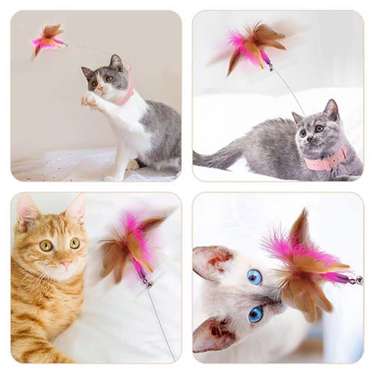 Cat Toys Feather Collar Self-healing