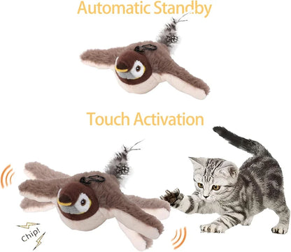 Flapping Wings Sparrow Bird Cat Toy