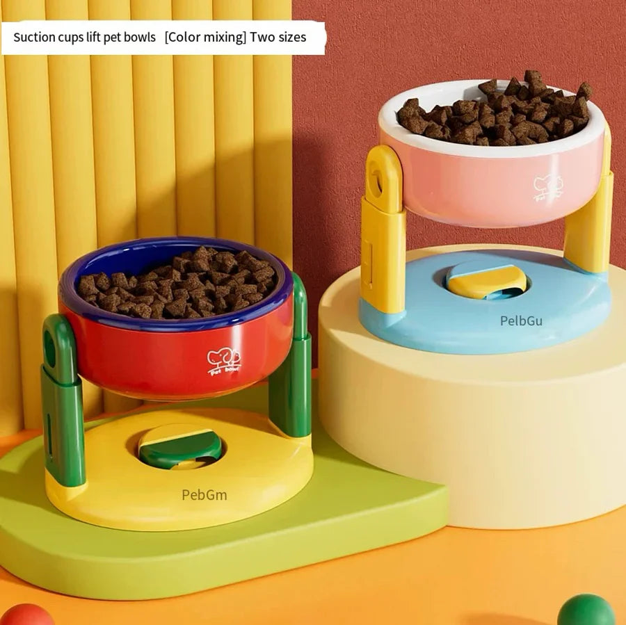 Adjustable height cat bowl