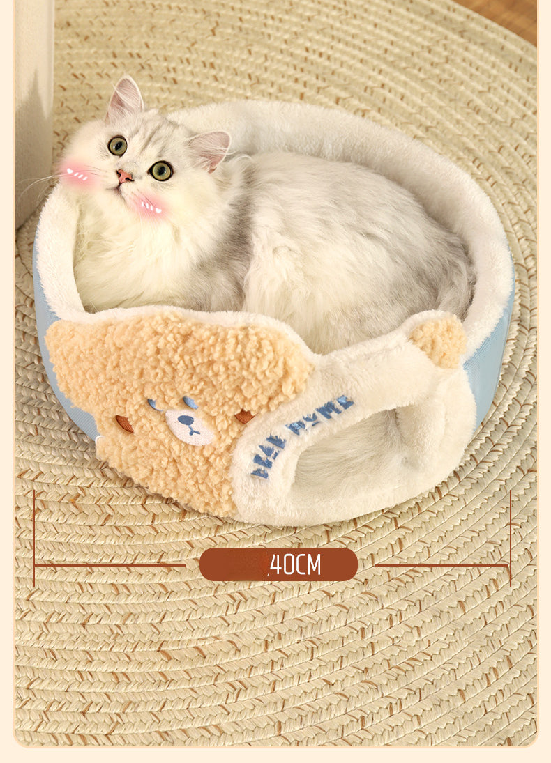 2 Story Cat Barrel Pet Soft Fabric House