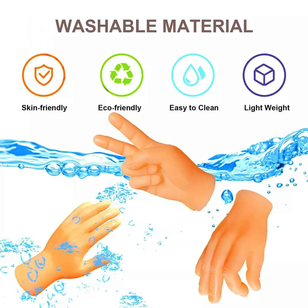 6PCS Cat Little funny Fake Human Hand