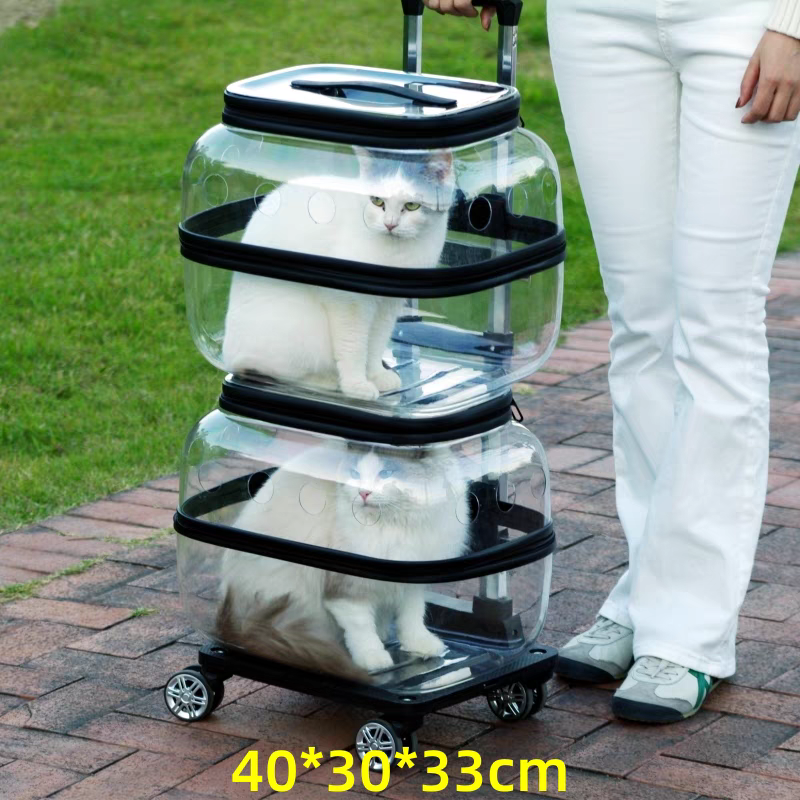 Pet Trolley transparent Suitcase