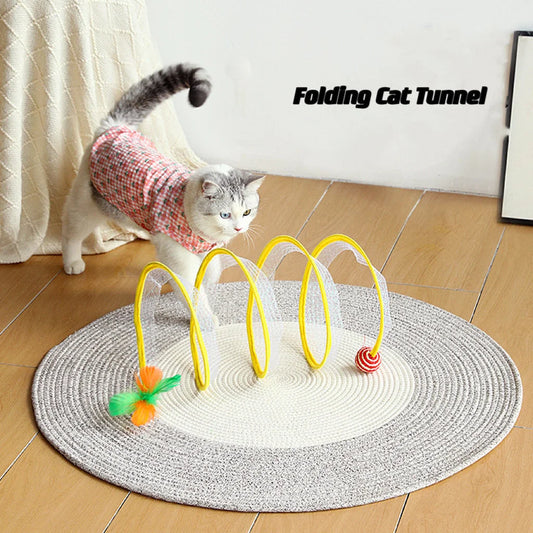 Folding Cat Tunnel Pet Toys