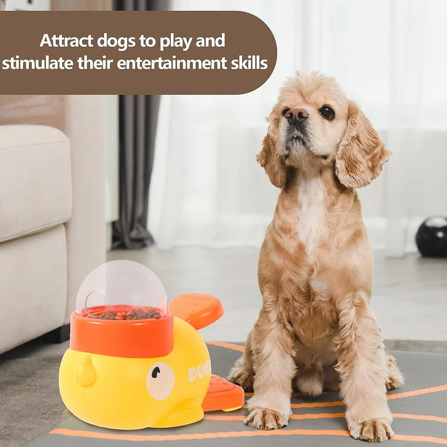 Dog Interactive Puzzle Feeder Toy – Duck Treat Dispenser & Slow Feeder
