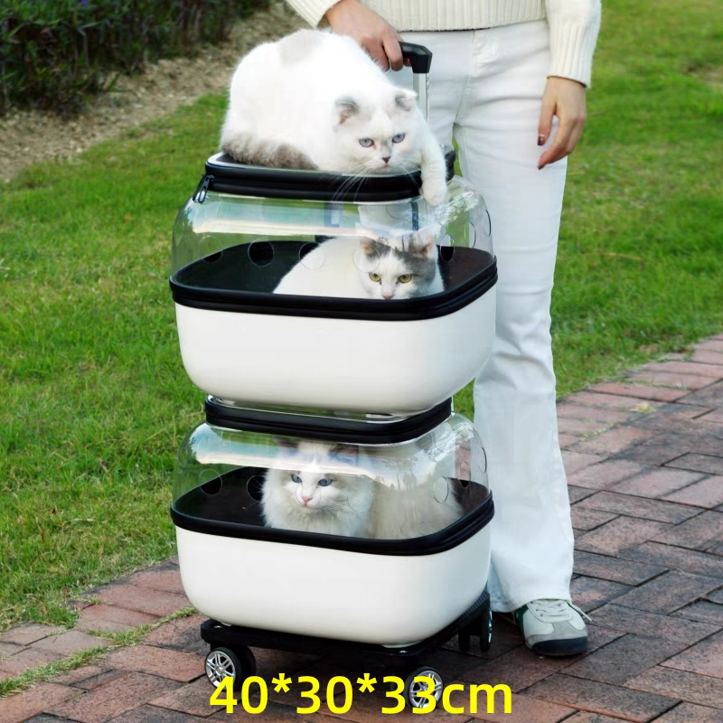 Pet Trolley transparent Suitcase