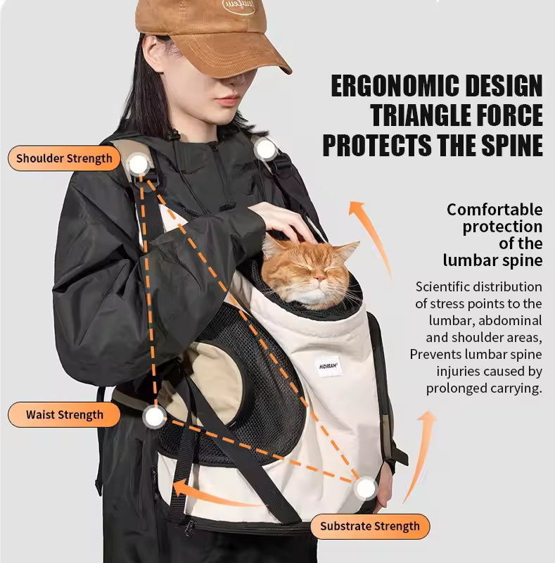 Front Pet Carrier Travel Backpack